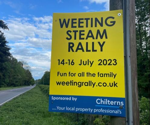 Weeting rally advertising board